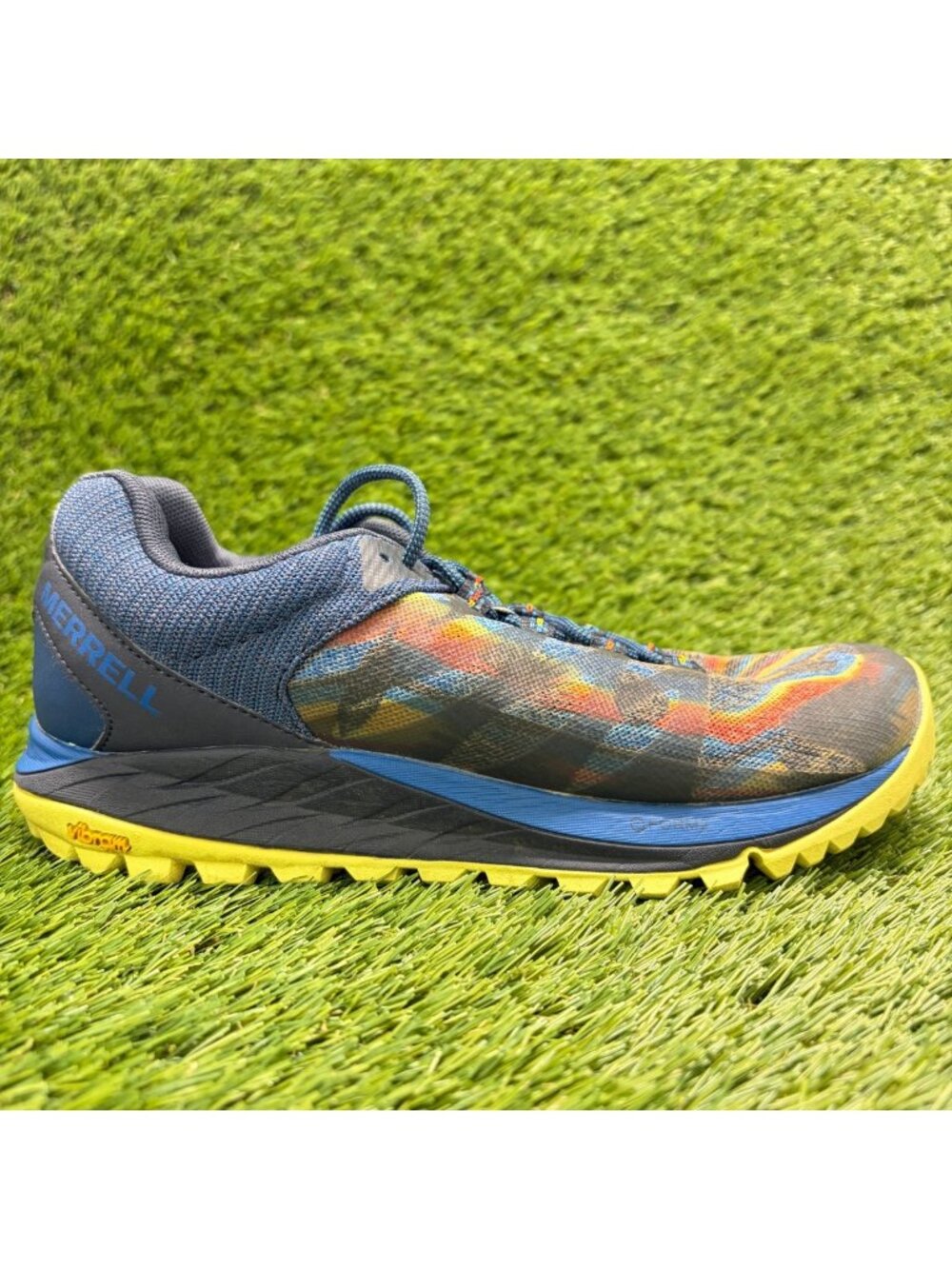 Merrell Antora 2 Womens Size 8 Blue Black Trail Running Hiking Shoes Sneakers
